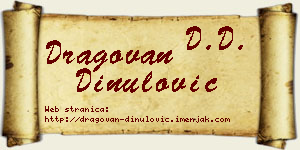 Dragovan Dinulović vizit kartica
